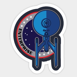 Starship themed patch design Sticker